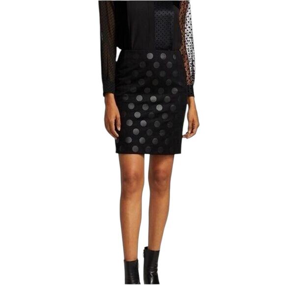 Akris Punto Dresses & Skirts - NWOT Akris Punto Lacquered Polka Dot Mini Black Skirt - Sz 12